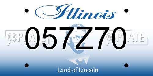 057Z70 Illinois License Plate