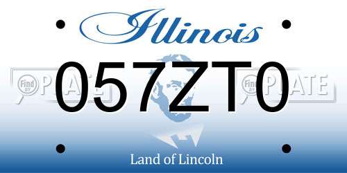 057ZT0 Illinois License Plate