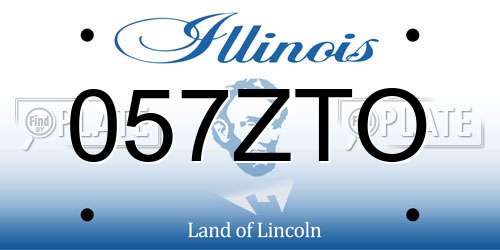057ZTO Illinois License Plate