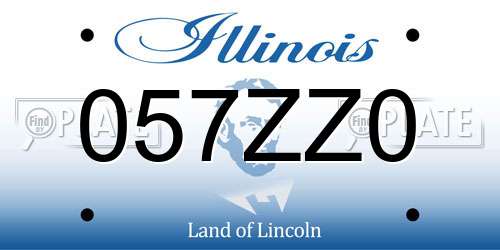 057ZZ0 Illinois License Plate