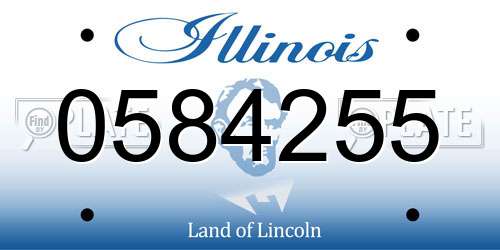 0584255 Illinois License Plate