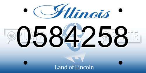 0584258 Illinois License Plate