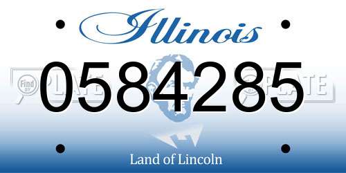 0584285 Illinois License Plate