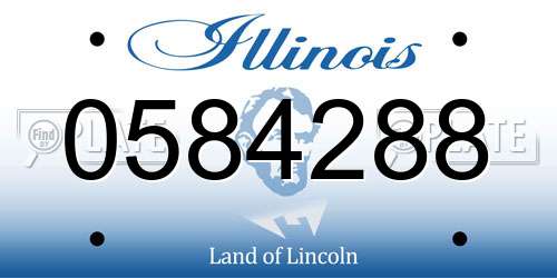 0584288 Illinois License Plate