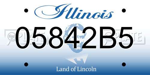 05842B5 Illinois License Plate