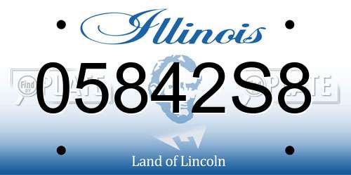 05842S8 Illinois License Plate