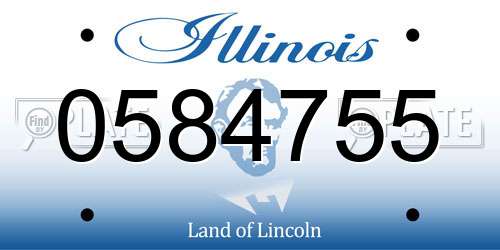 0584755 Illinois License Plate