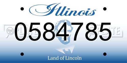 0584785 Illinois License Plate