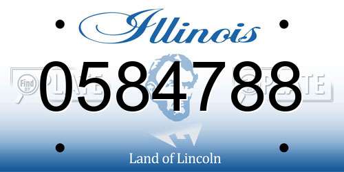 0584788 Illinois License Plate