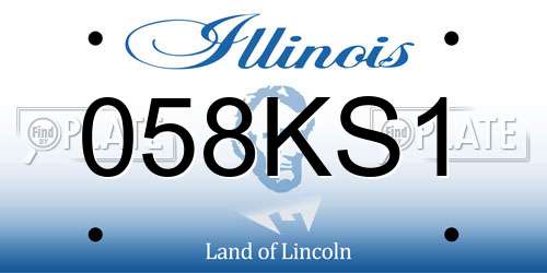 058KS1 Illinois License Plate