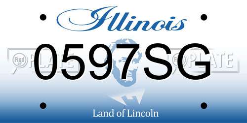 0597SG Illinois License Plate