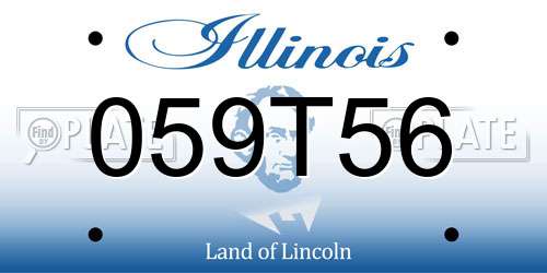 059T56 Illinois License Plate