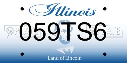 059TS6 Illinois License Plate