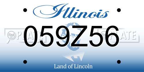 059Z56 Illinois License Plate