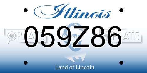 059Z86 Illinois License Plate