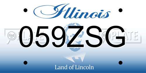 059ZSG Illinois License Plate