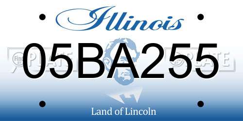 05BA255 Illinois License Plate