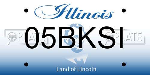 05BKSI Illinois License Plate