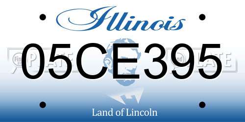 05CE395 Illinois License Plate