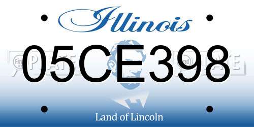 05CE398 Illinois License Plate