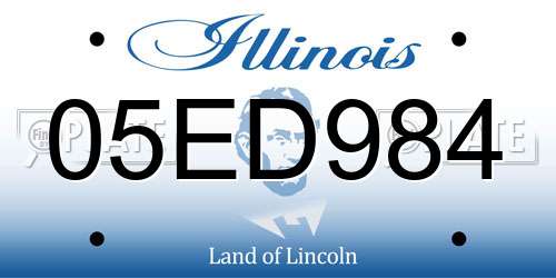 05ED984 Illinois License Plate