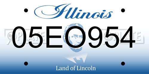 05EO954 Illinois License Plate