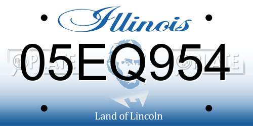 05EQ954 Illinois License Plate