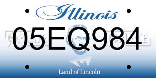 05EQ984 Illinois License Plate