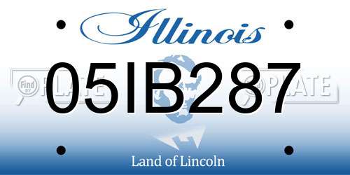 05IB287 Illinois License Plate