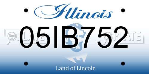 05IB752 Illinois License Plate
