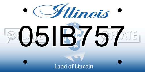 05IB757 Illinois License Plate