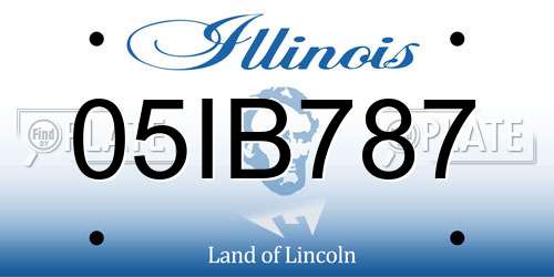 05IB787 Illinois License Plate