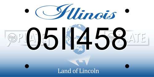05II458 Illinois License Plate