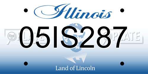 05IS287 Illinois License Plate