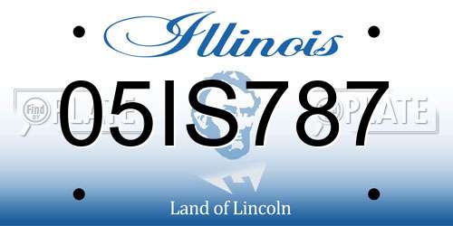 05IS787 Illinois License Plate