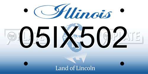 05IX502 Illinois License Plate
