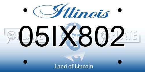 05IX802 Illinois License Plate