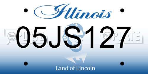 05JS127 Illinois License Plate