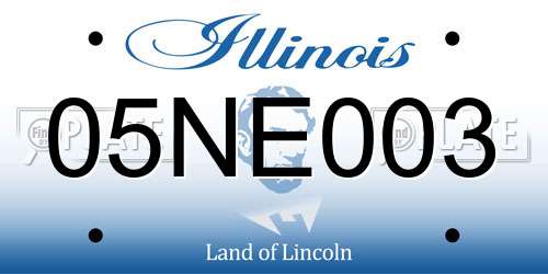 05NE003 Illinois License Plate