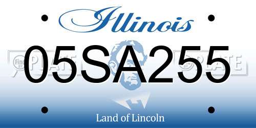 05SA255 Illinois License Plate