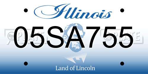 05SA755 Illinois License Plate