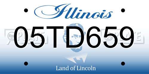 05TD659 Illinois License Plate