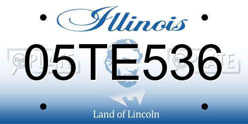 05TE536 Illinois License Plate