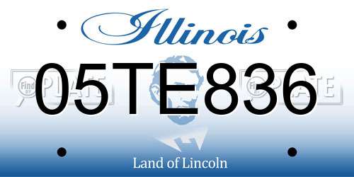 05TE836 Illinois License Plate