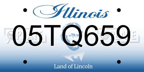 05TQ659 Illinois License Plate
