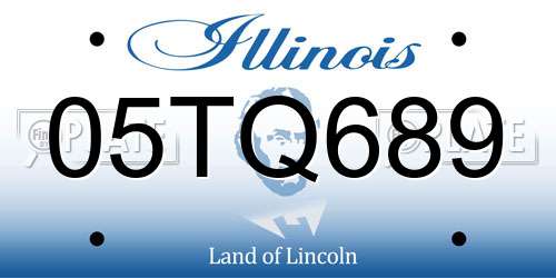 05TQ689 Illinois License Plate