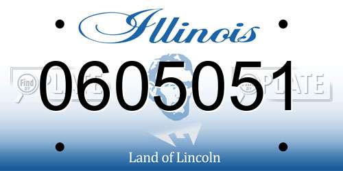 0605051 Illinois License Plate