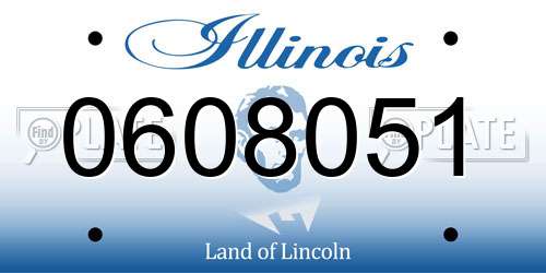 0608051 Illinois License Plate