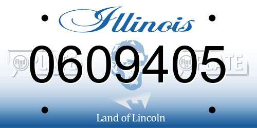 0609405 Illinois License Plate