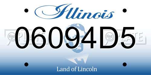 06094D5 Illinois License Plate